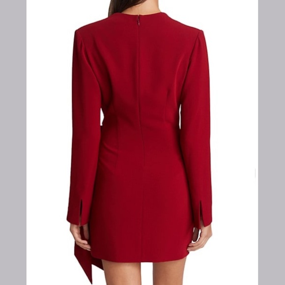 Cinq à Sept Sierra Wrap Minidress in Cranberry - Picture 5 of 12